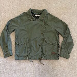 Roxy Sage Green Jacket with Brass Buttons